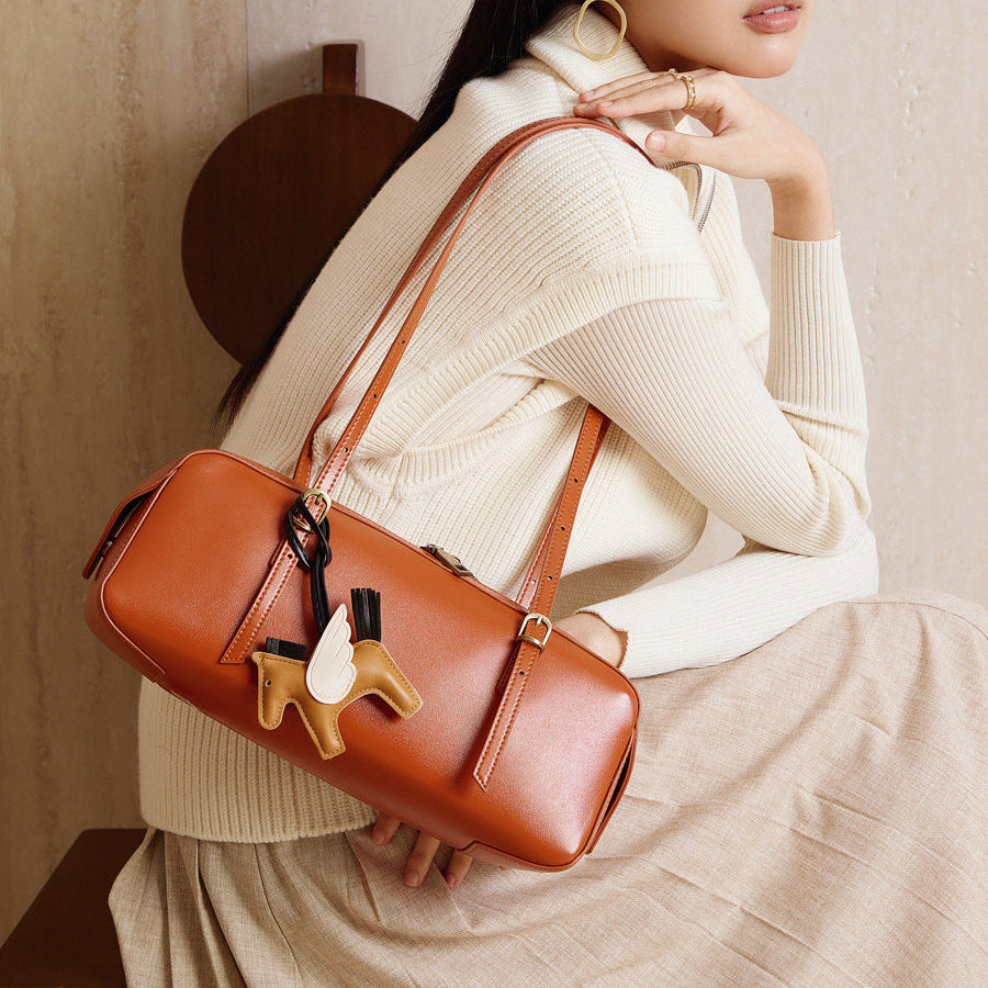 Women’s Fashion Leather Casual Underarm Bag-RAIIFY