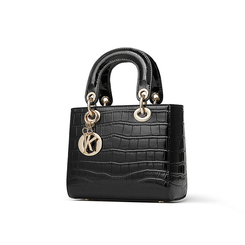 Women’s Crocodile Embossed Leather Casual Bag-RAIIFY