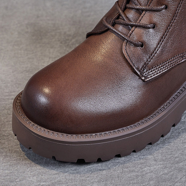 Women's Retro Quilted Leather Classic Boots-RAIIFY