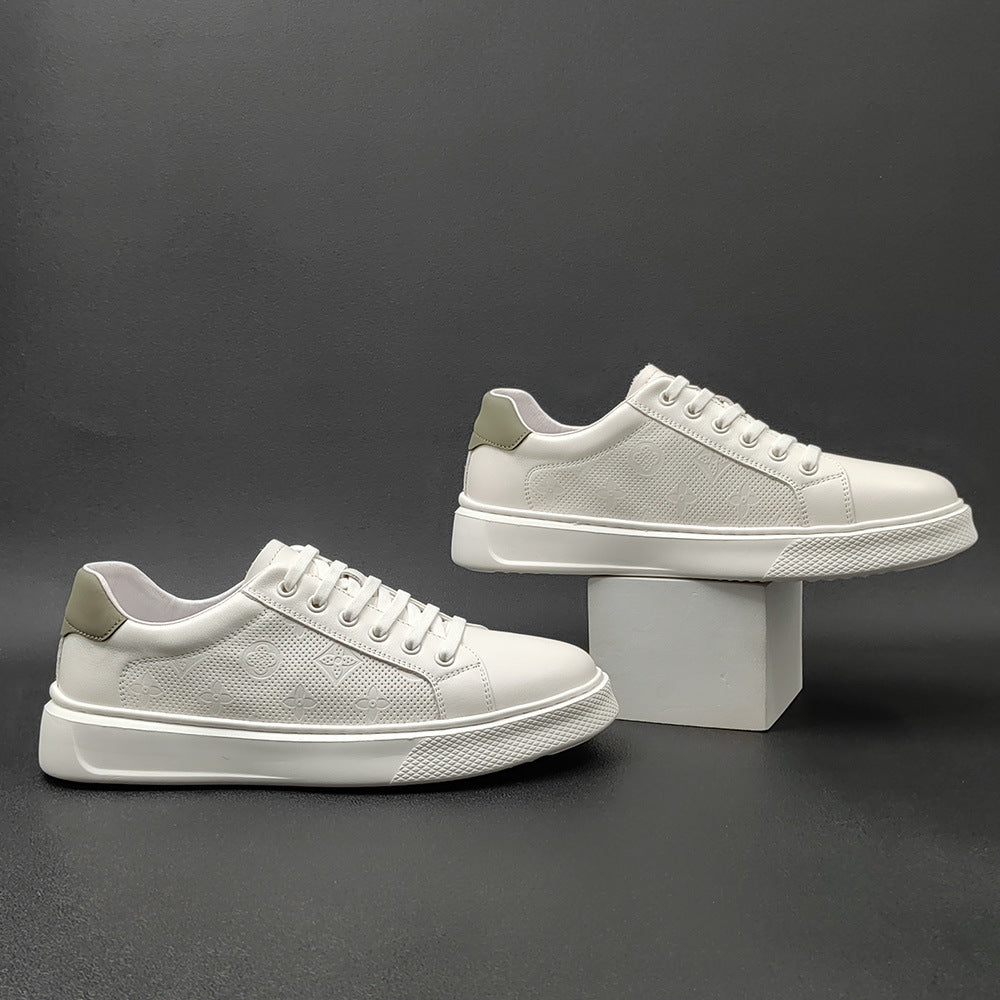 Men Fashion Breathable Leather Flat Casual Shoes-RAIIFY