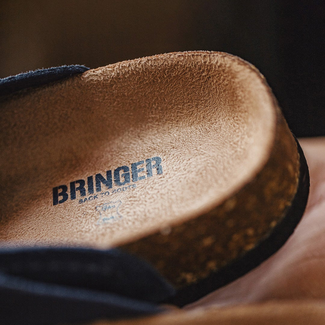 Men's Retro Suede Cork Footbed Comfort Mules-RAIIFY