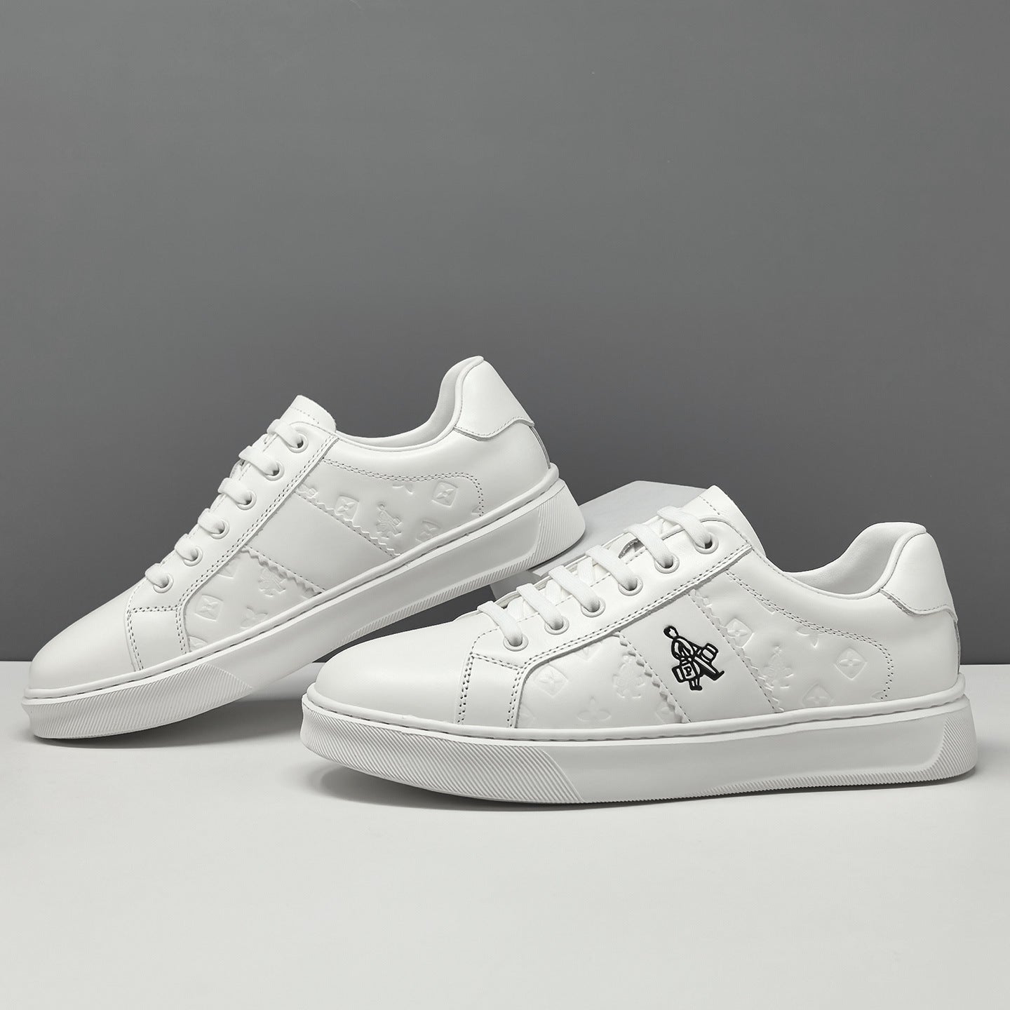 Men's Fashion Quilted Leather Flat Casual Shoes-RAIIFY