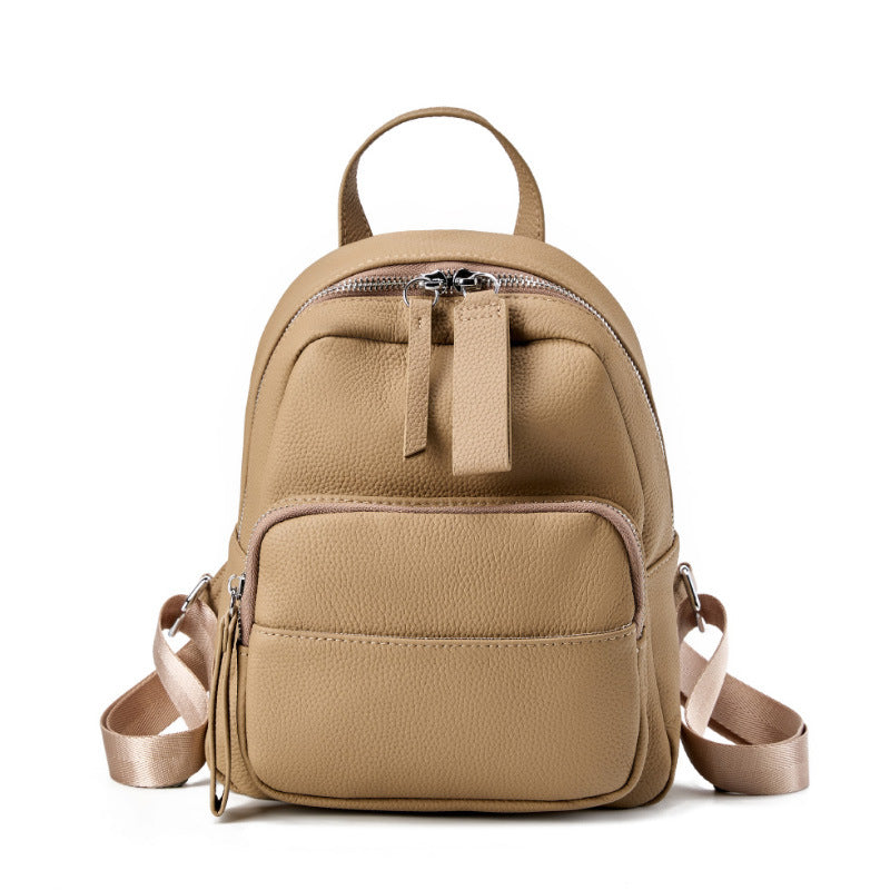 Women Minimalism Fashion Cowhide Casual Backpack-RAIIFY