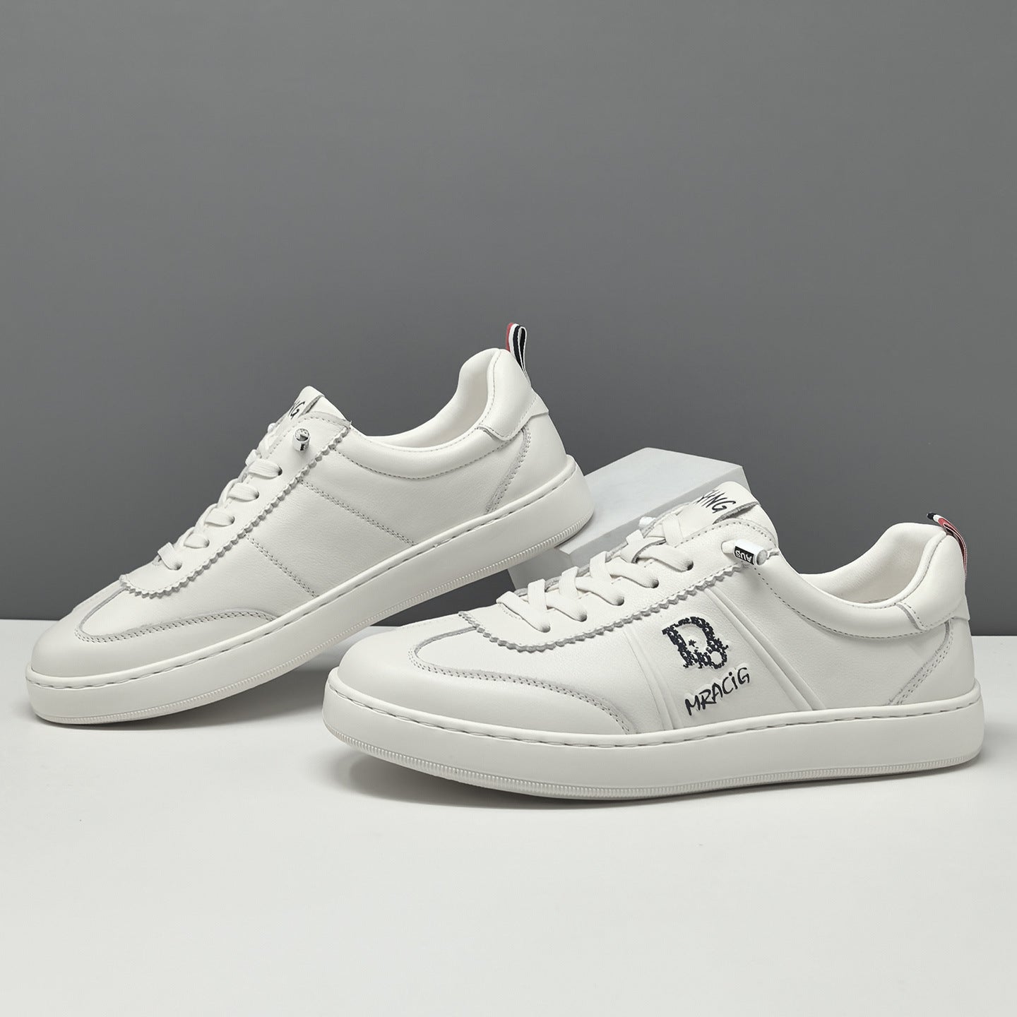 Men's Fashion Leather Low Top Flat Casual Shoes-RAIIFY