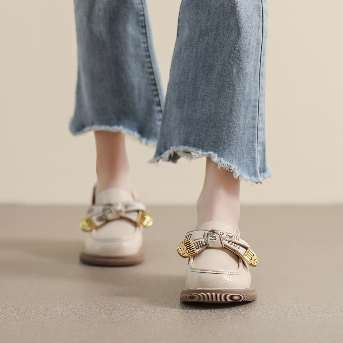 Women Retro Bowknot Soft Casual Loafers-RAIIFY