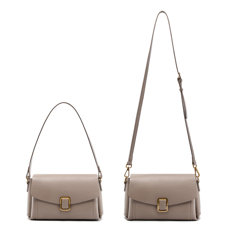 Women Fashion Plain Leather Shoulder Satchel Bag-RAIIFY