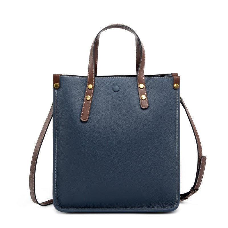 Women's Fashion Leather Vertical Tote Bag-RAIIFY
