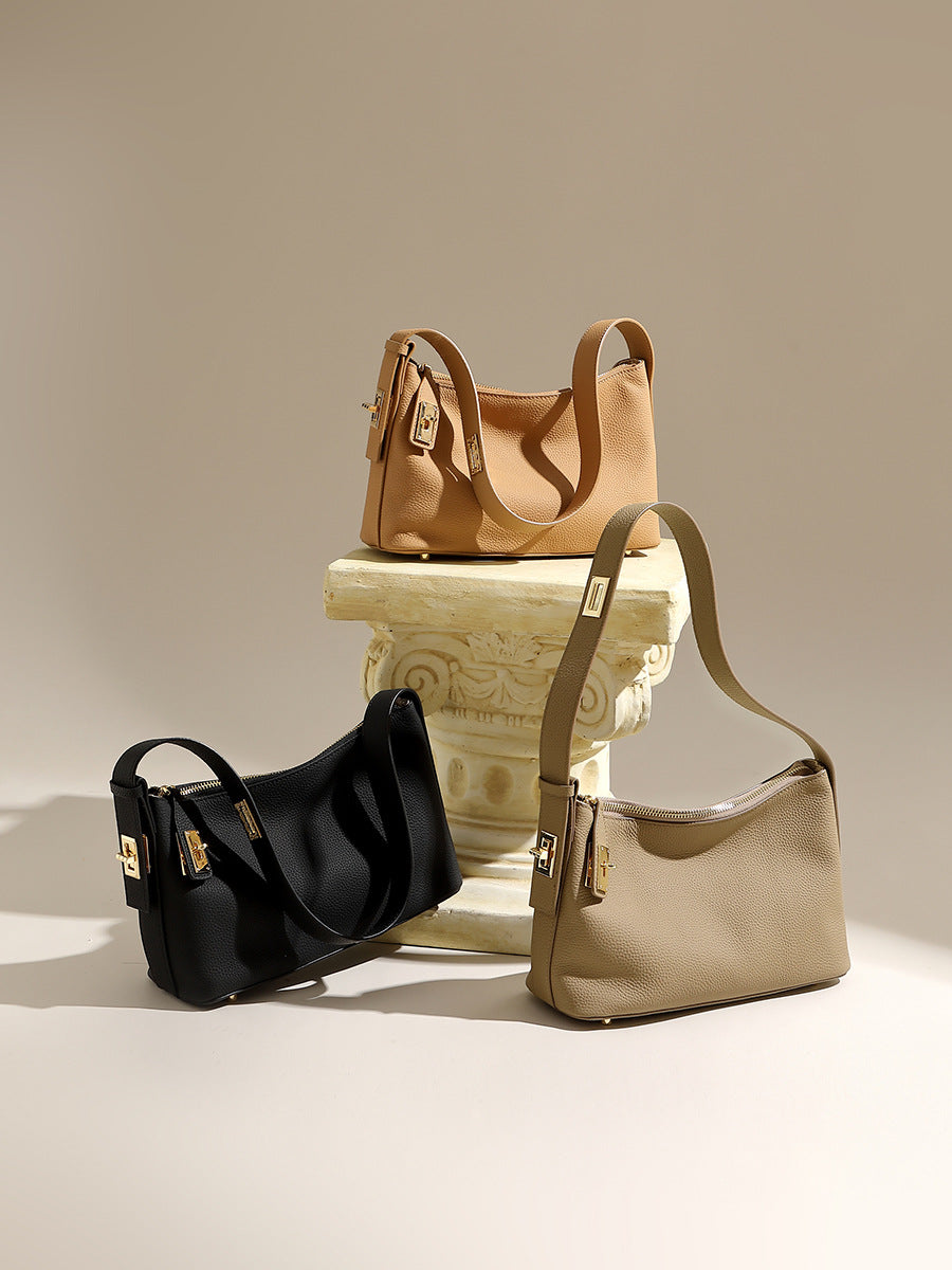 Women's Minimalism Soft Leather Elegant Shoulder Bag-RAIIFY