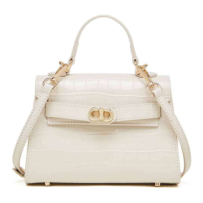 Women's Croc-Embossed Leather Fashion Satchel Bag-RAIIFY