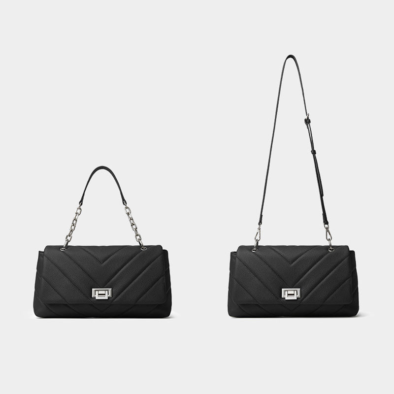 Women's Fashion Quilted Leather Chain Shoulder Crossbody Bag-RAIIFY
