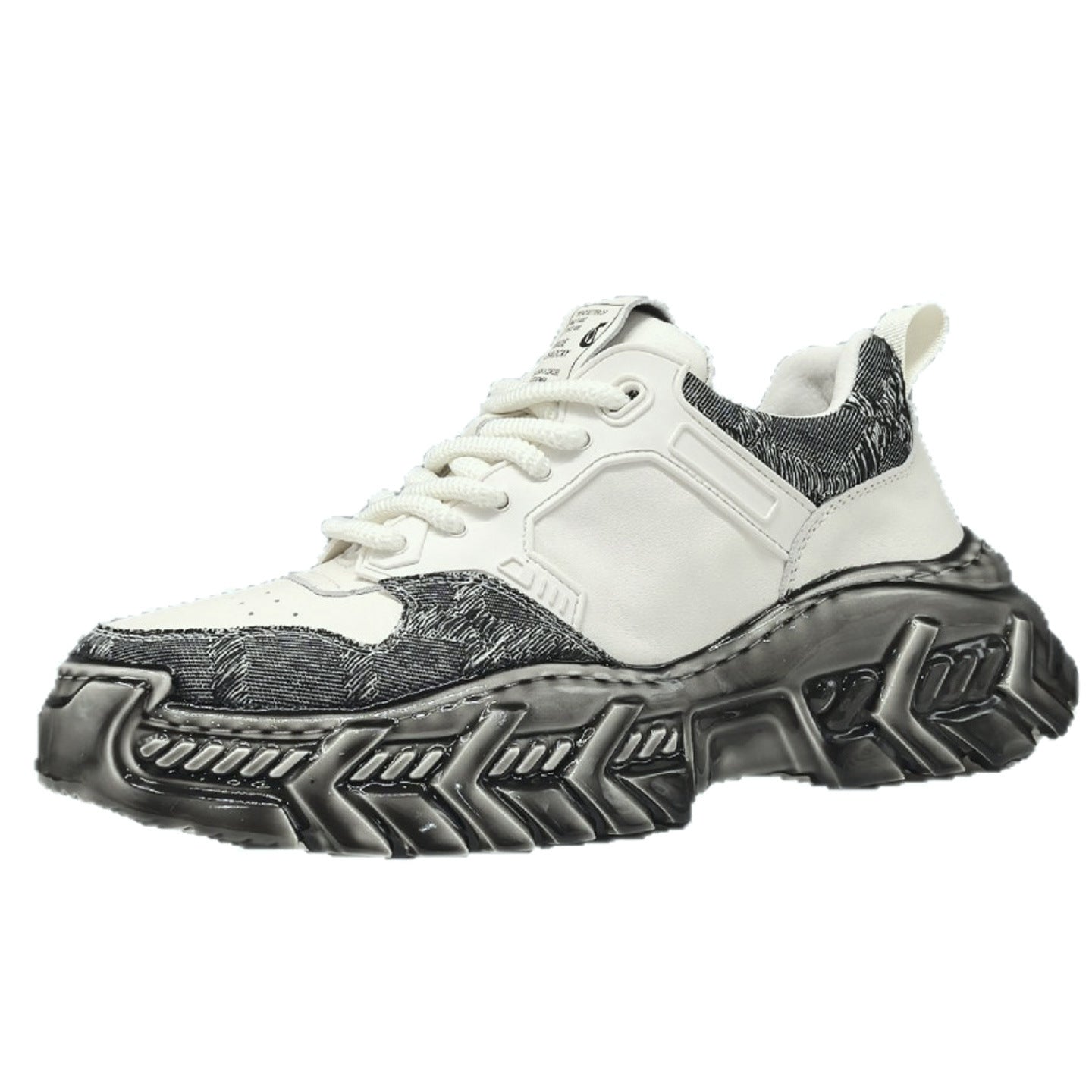 Men's Fashion Casual Leather Chunky Platform Sneakers-RAIIFY