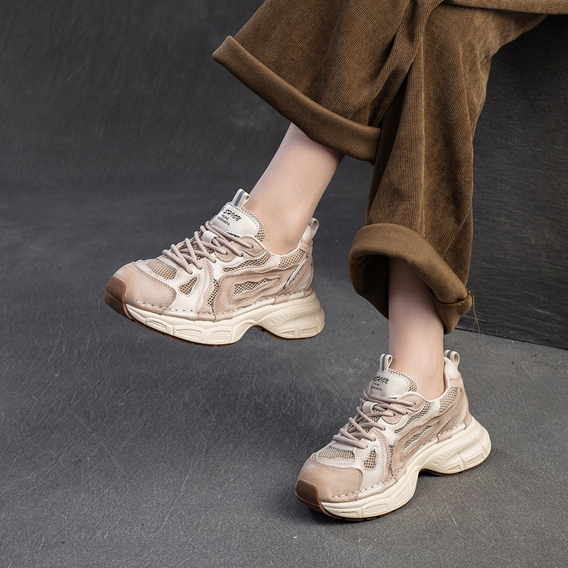 Women Fashion Breathable Mesh Thick Soled Casual Sneakers-RAIIFY