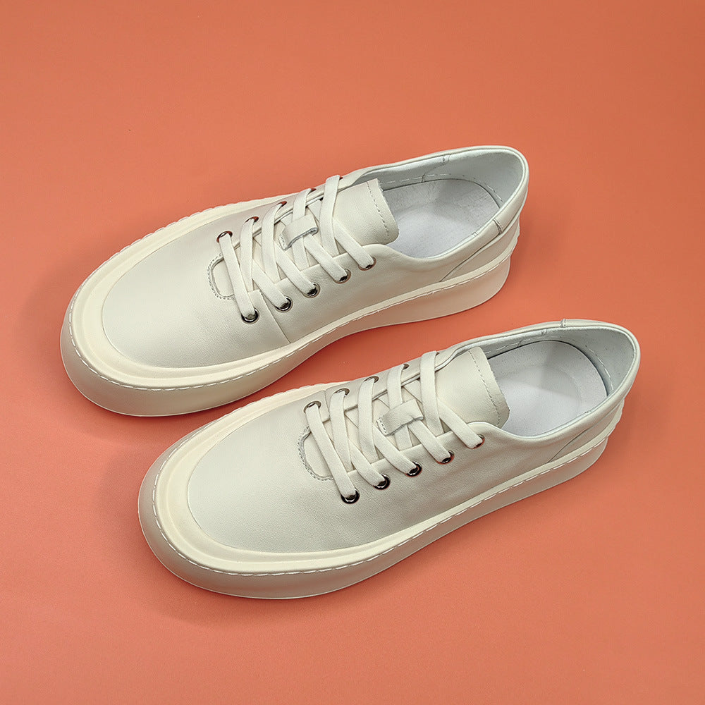 Men Minimalism Leather Flat Casual Shoes-RAIIFY