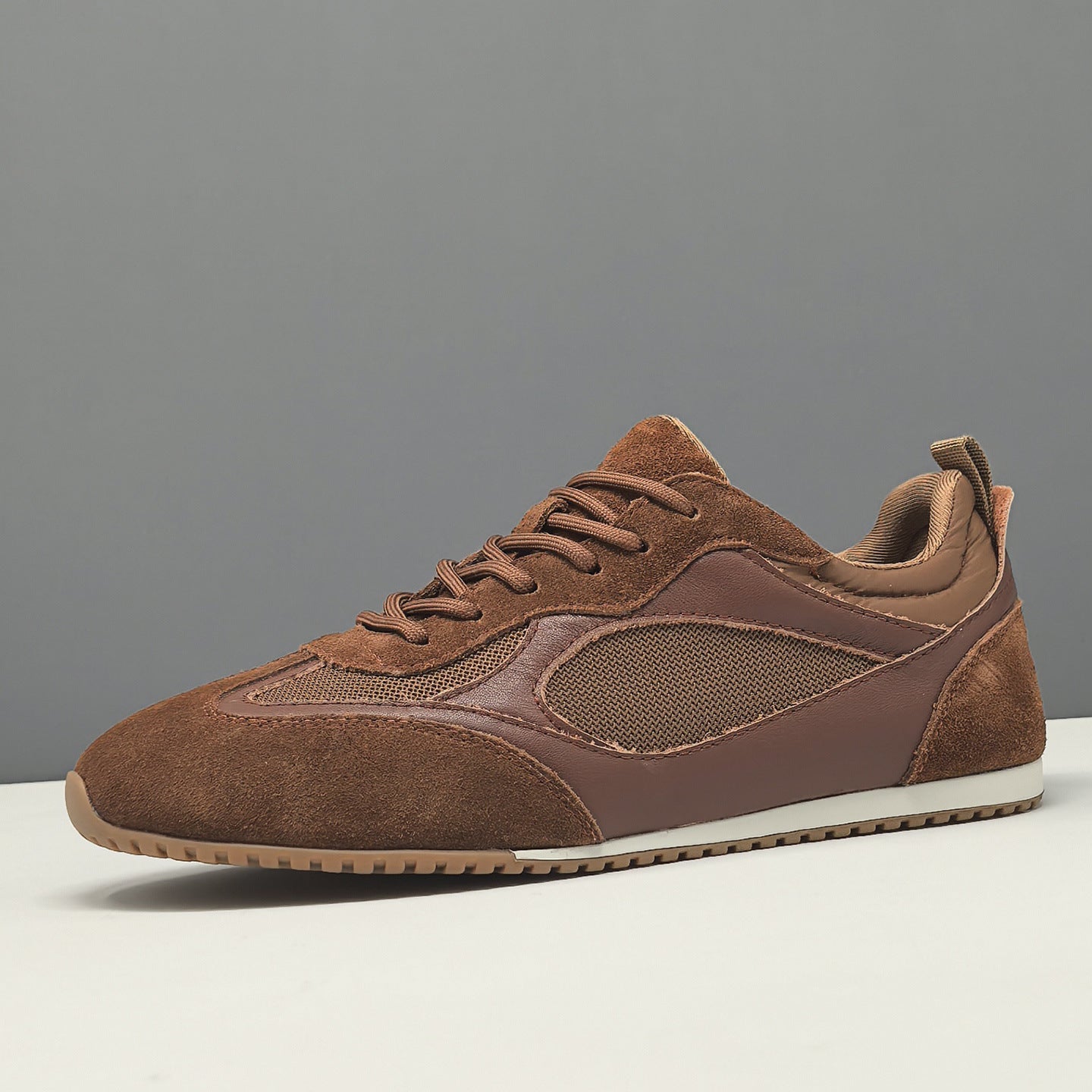 Men's Minimalist Breathable Leather Casual Flat Sneakers-RAIIFY