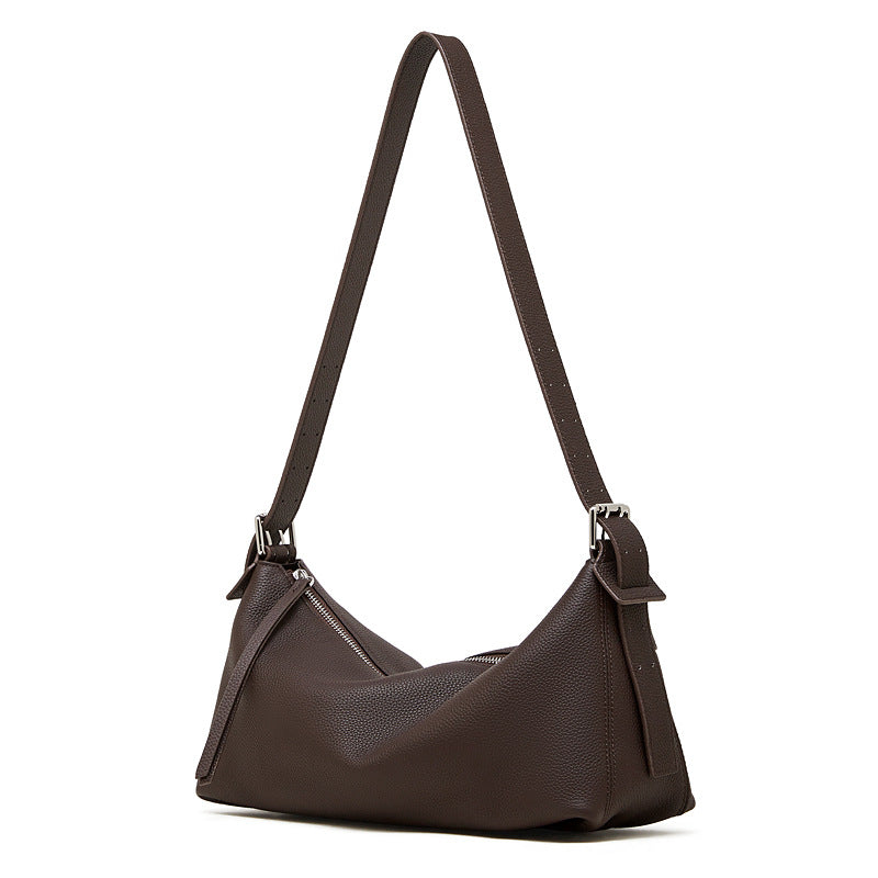 Women's Top-Grain Leather Hobo Shoulder Crossbody Tote Bag-RAIIFY
