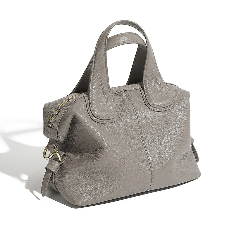 Women's Leather Minimalism Large Capacity Satchel Bag-RAIIFY