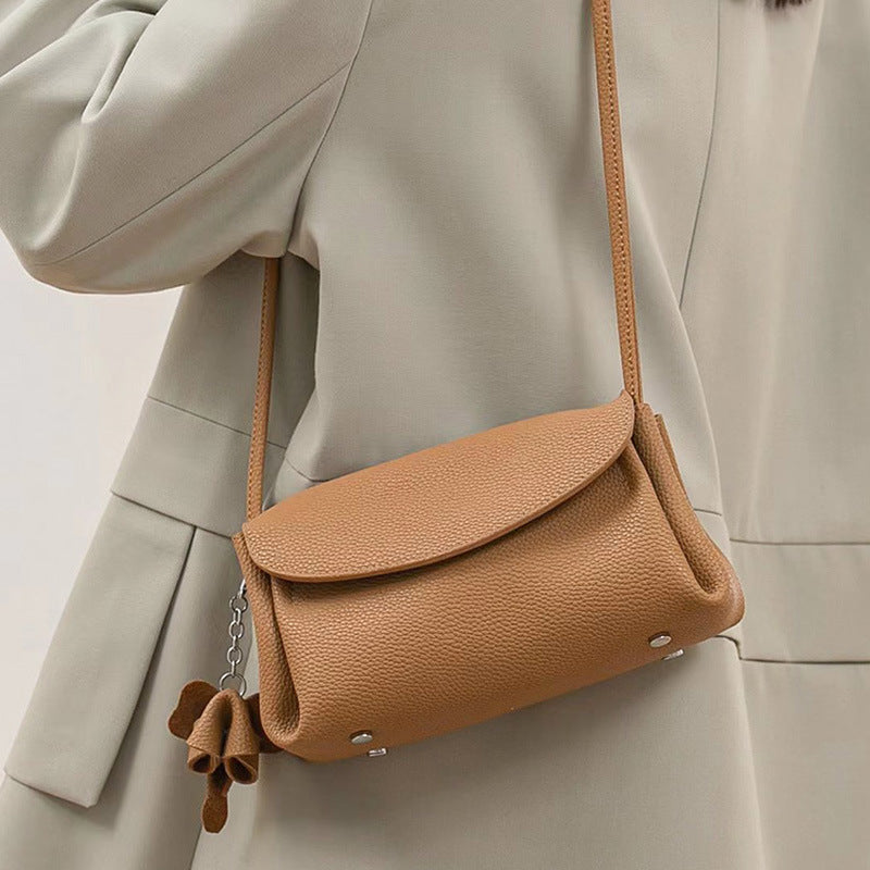 Women Minimalism Solid Soft Leather Cross Body Bag-RAIIFY