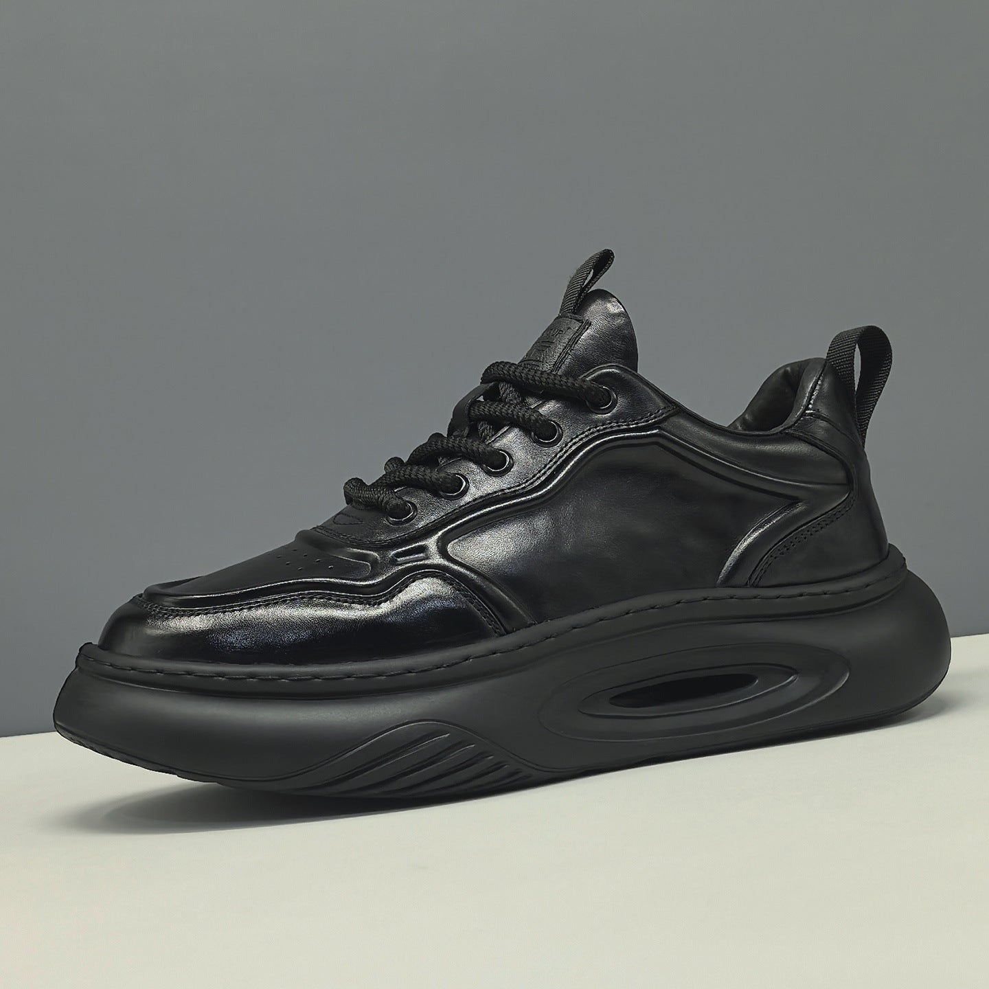 Men's Retro Plain Leather Simple Casual Shoes-RAIIFY