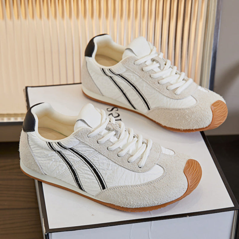Women's Fashion Leather Flat Casual Training Sneakers-RAIIFY