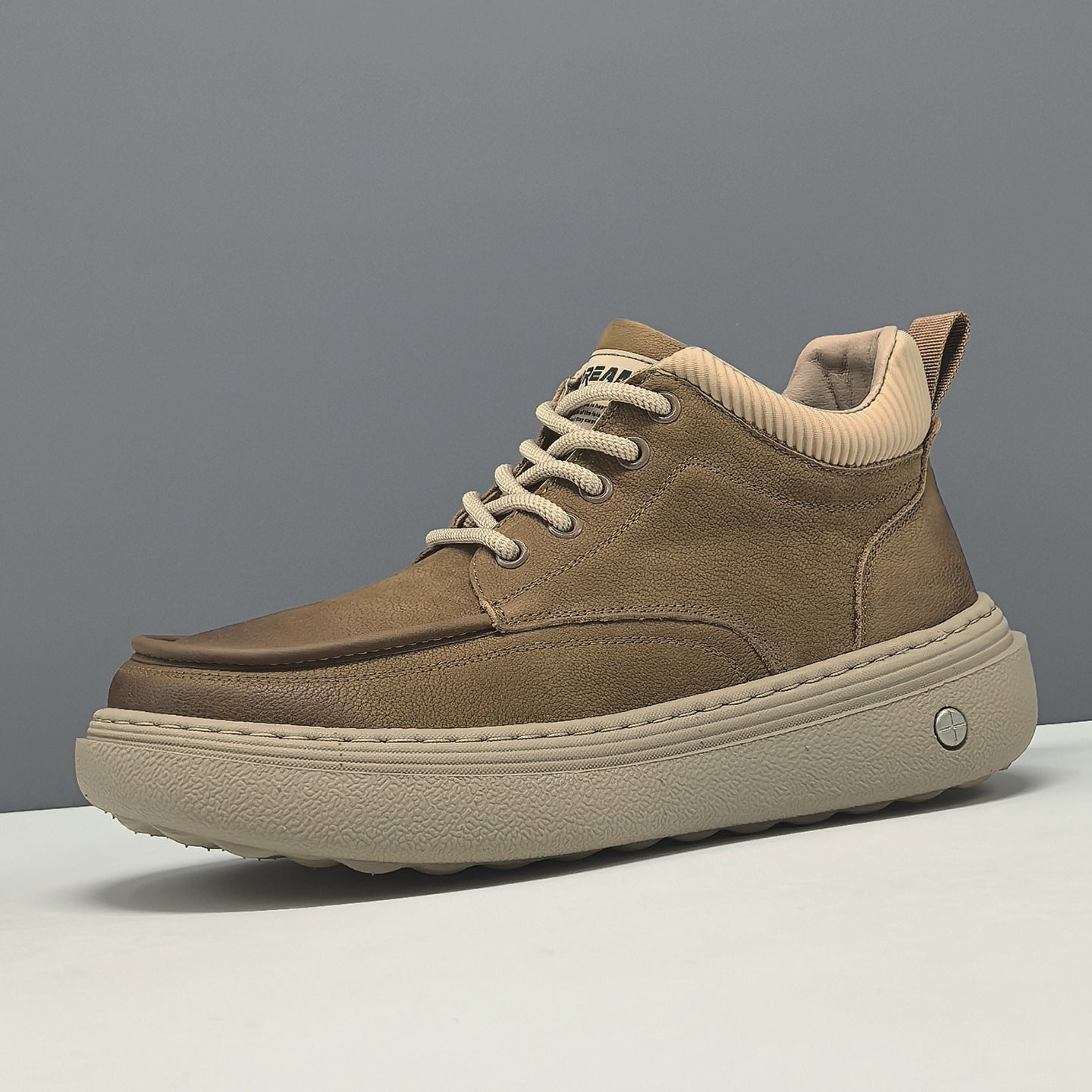 Men's Minimalist High Top Leather Casual Shoes-RAIIFY