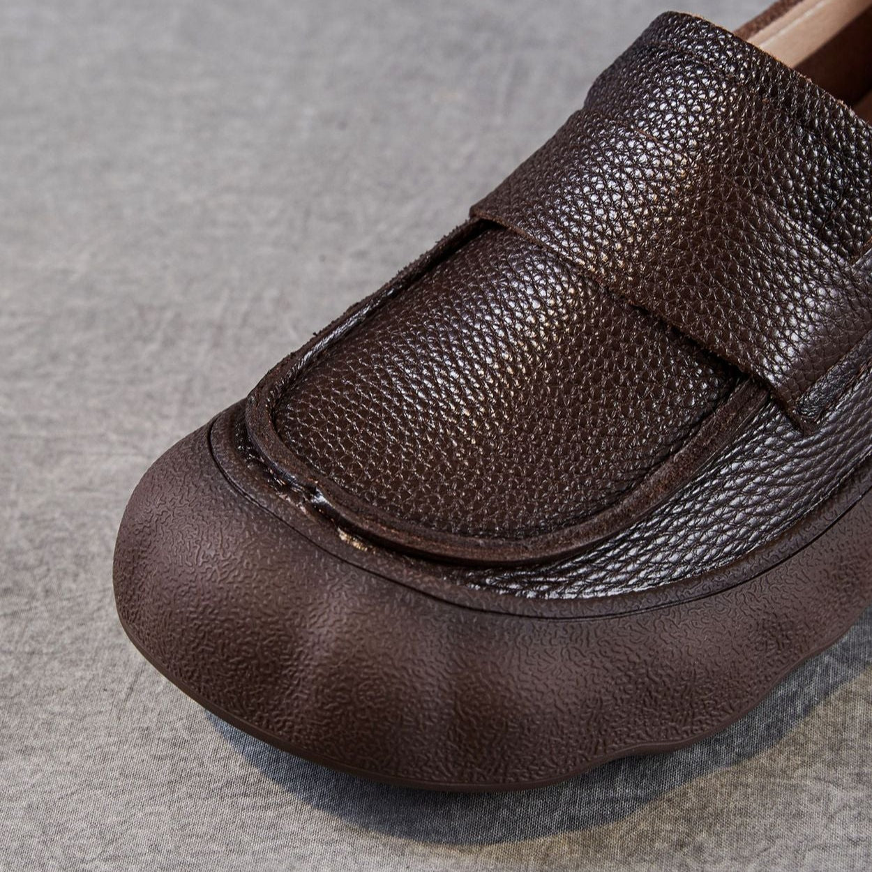 Women's Retro Soft Leather Flat Casual Loafers-RAIIFY