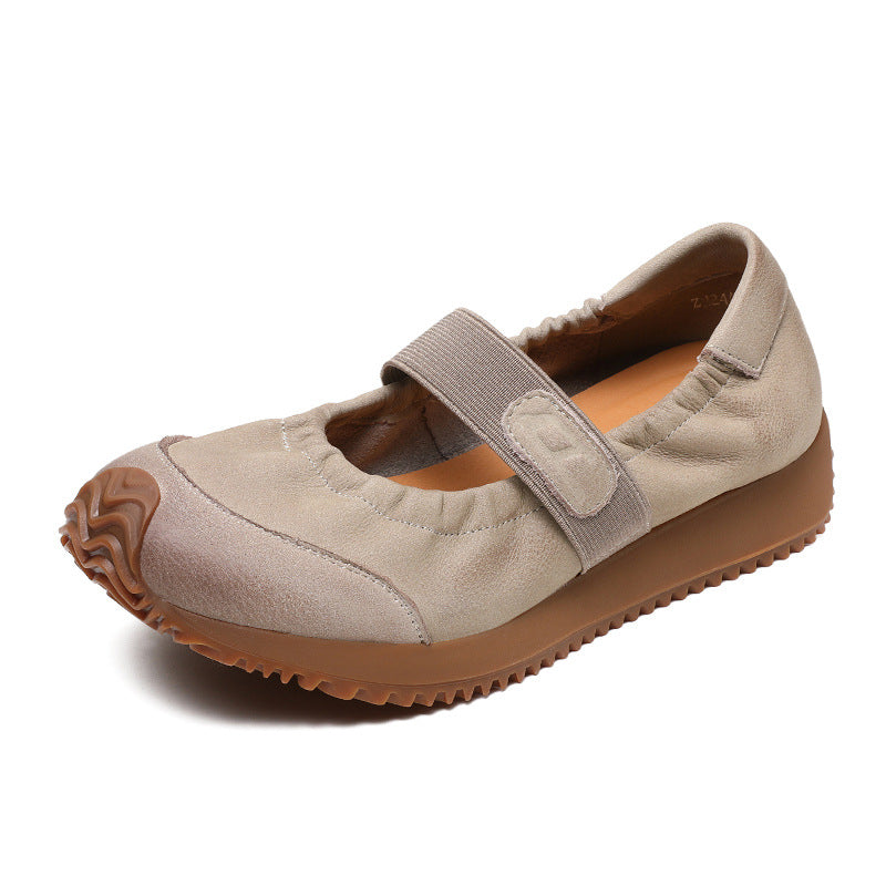 Women Retro Soft Leather Minimalist Causal Shoes-RAIIFY