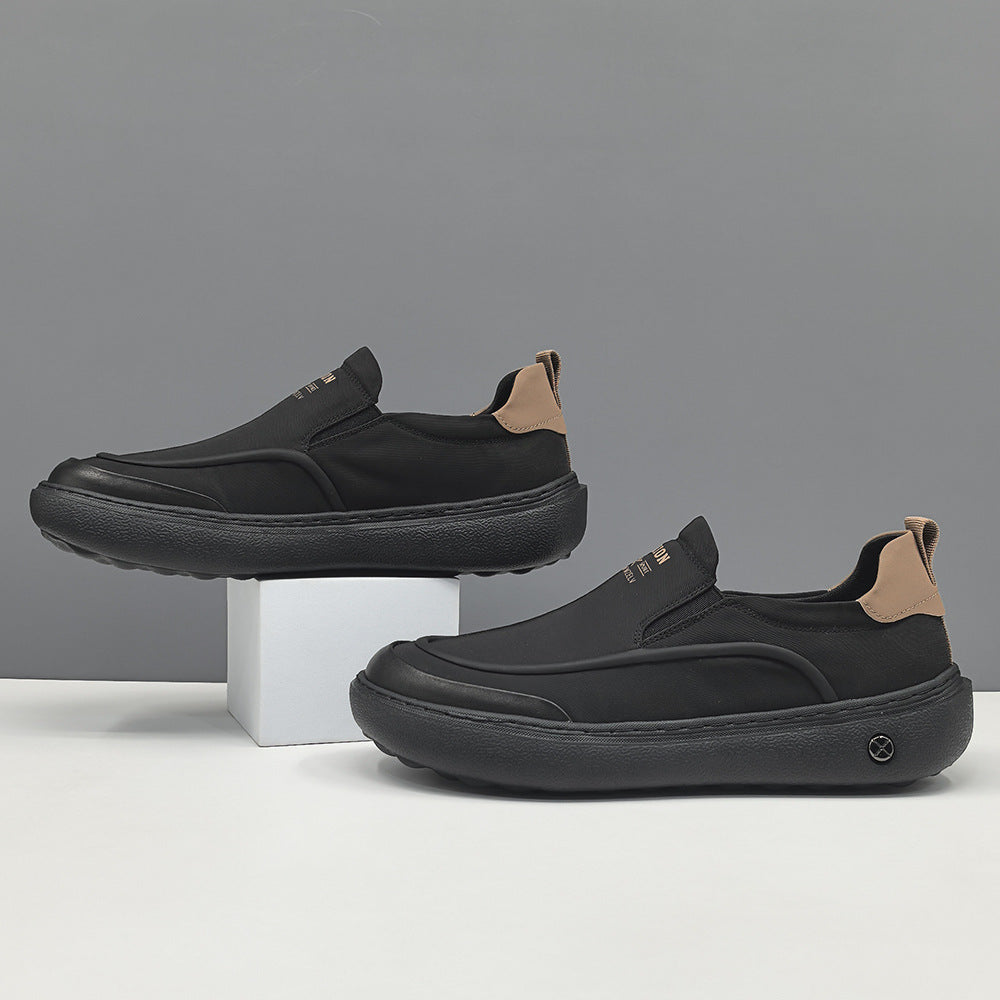 Men Minimalism Plain Breathable Canvas Casual Loafers-RAIIFY