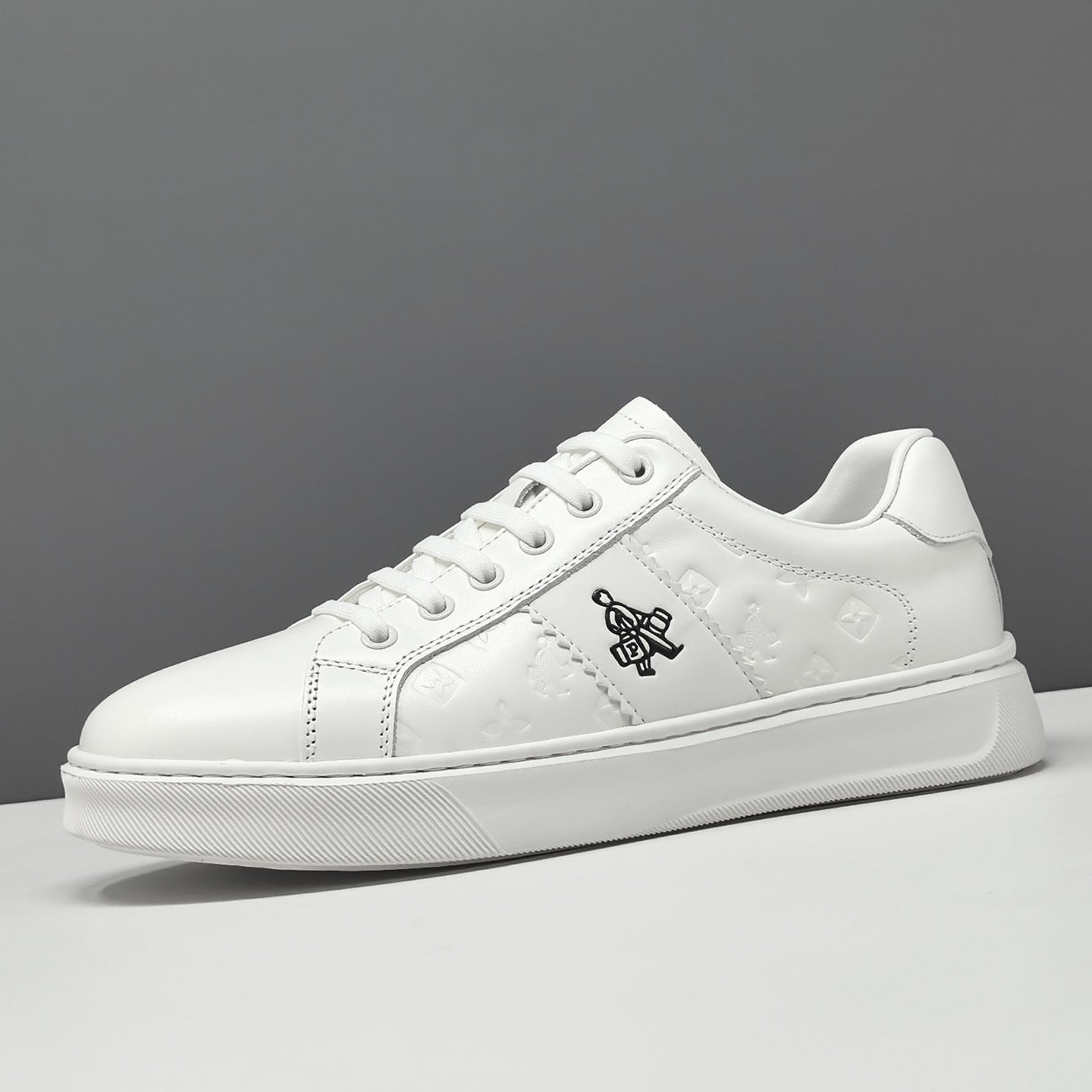 Men's Fashion Quilted Leather Flat Casual Shoes-RAIIFY