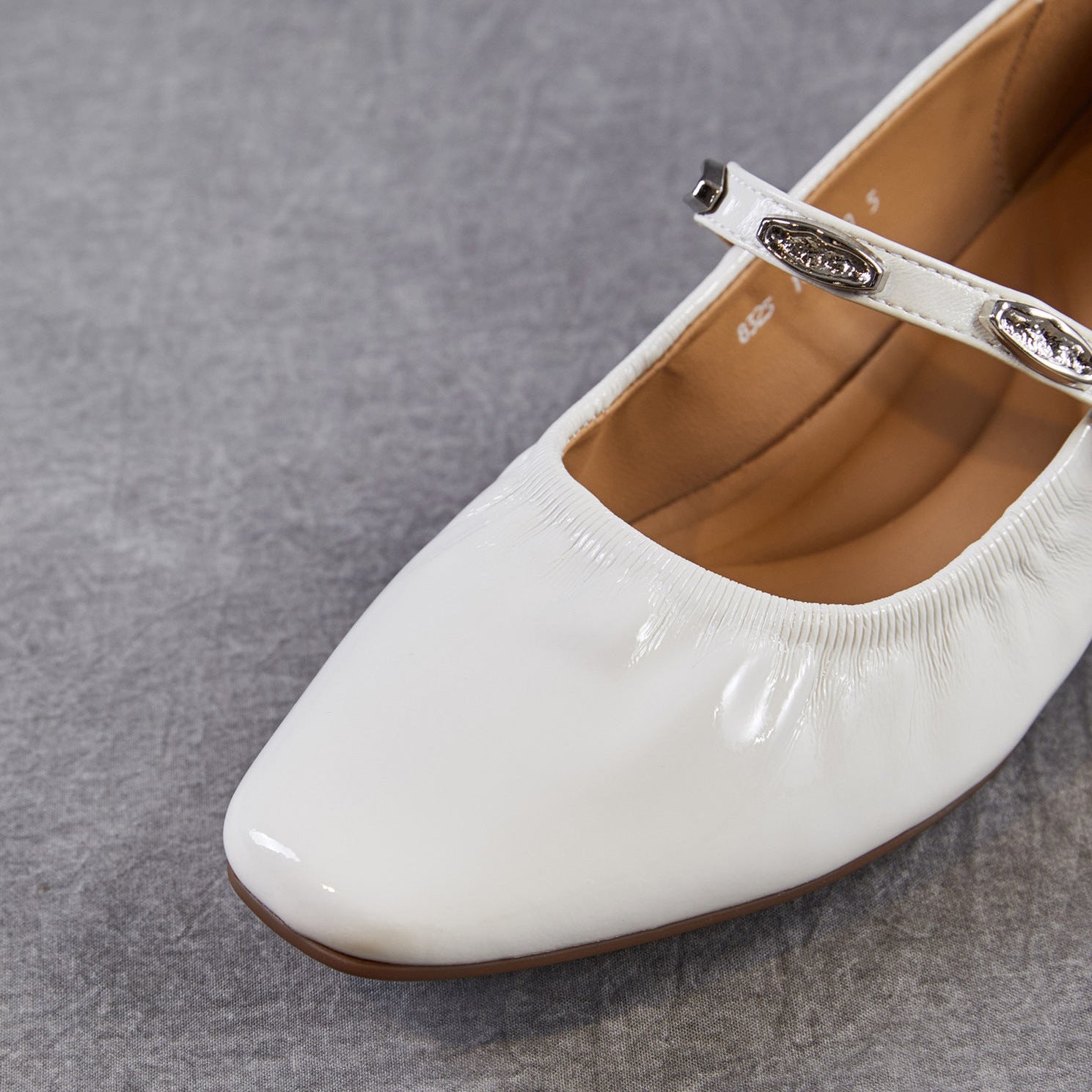 Women's Genuine Leather French Style Mary Jane Block Heel Pumps-RAIIFY