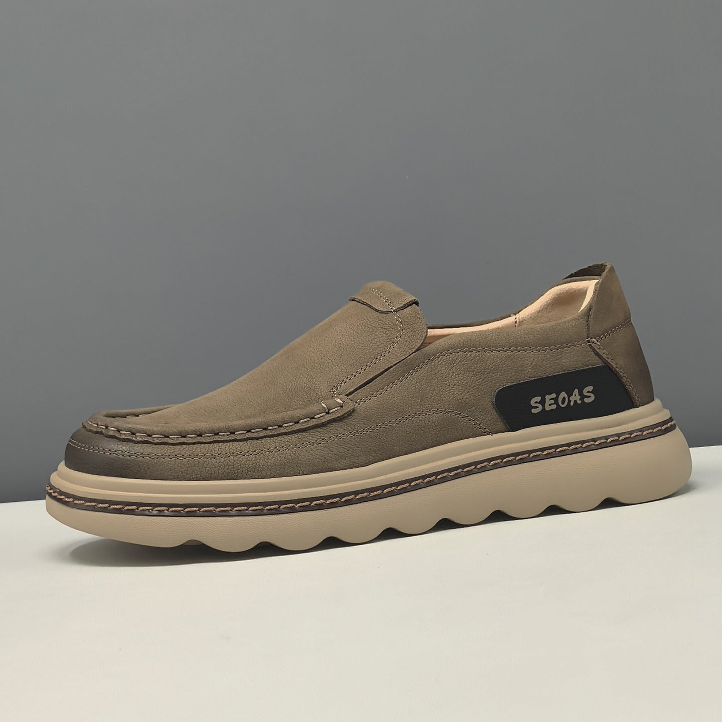 Men's Retro Leather Casual Slip-on Loafers-RAIIFY