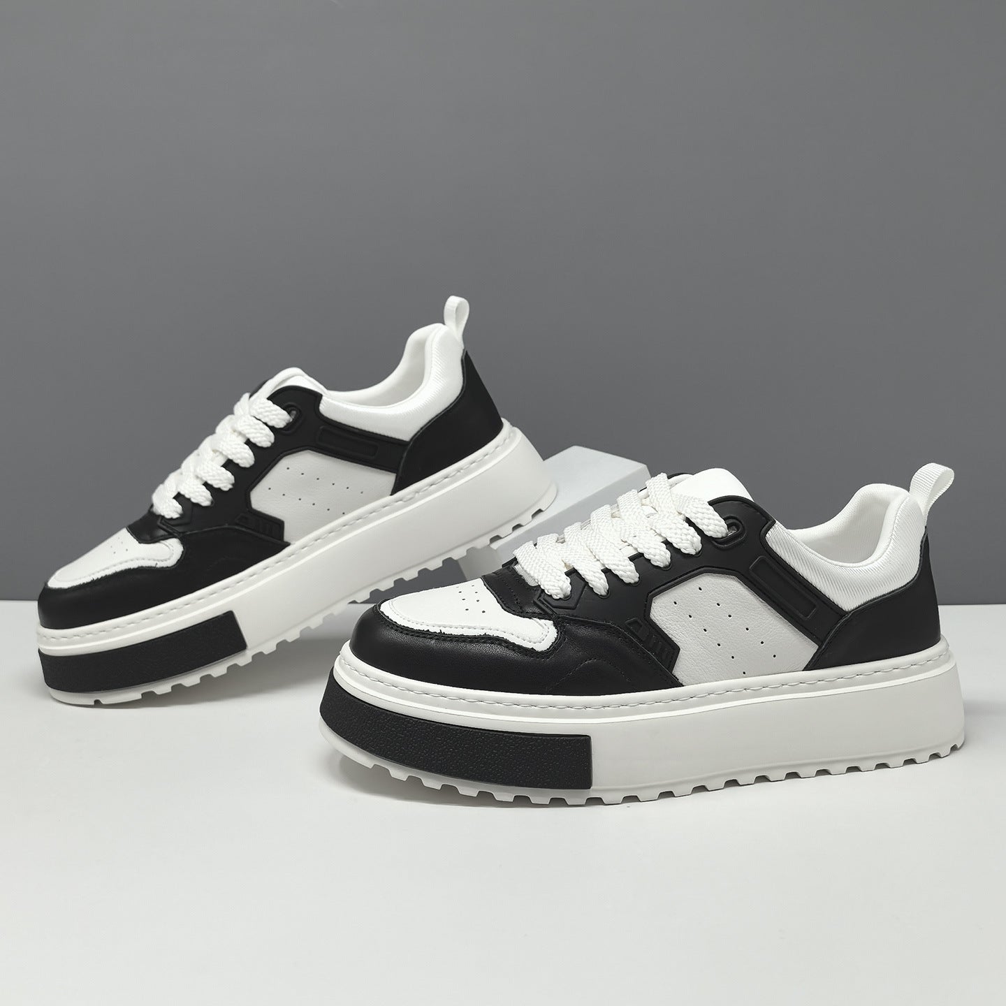 Men's Fashion Breathable Leather Thick Soled Casual Shoes-RAIIFY