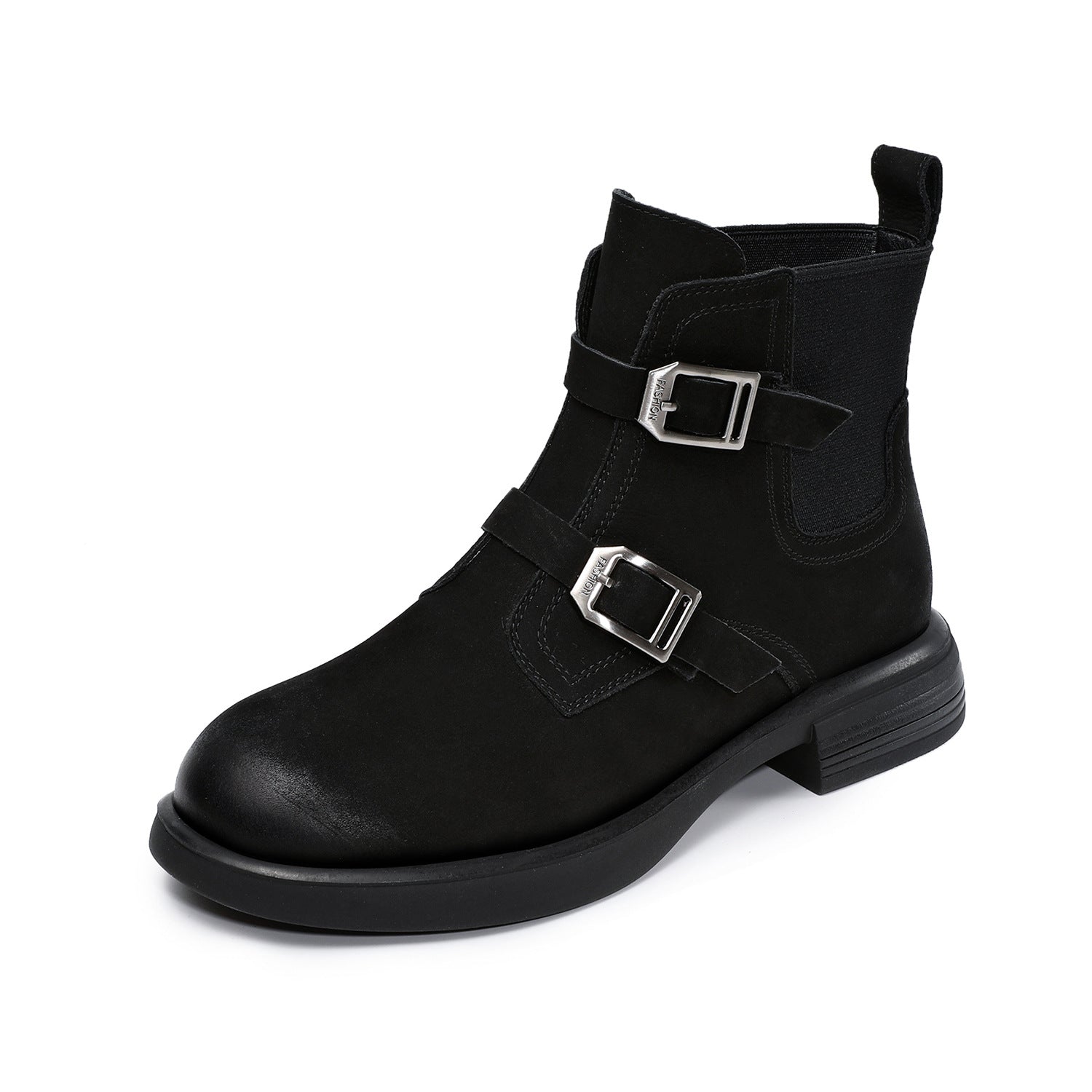 Women's Retro Suede Flat Ankle Boots-RAIIFY