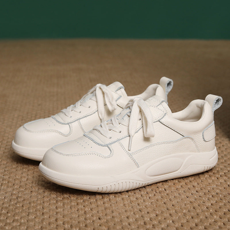 Women's Fashion Plain Quilted Leather Casual Shoes-RAIIFY