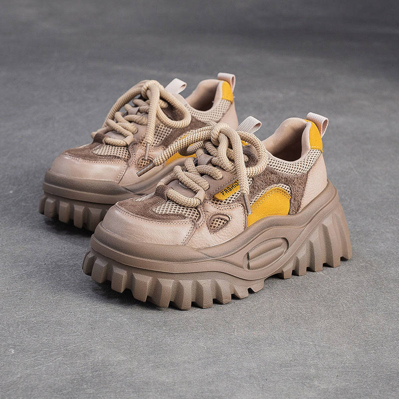 Women's Breathable Mesh Chunky Platform Casual Shoes-RAIIFY