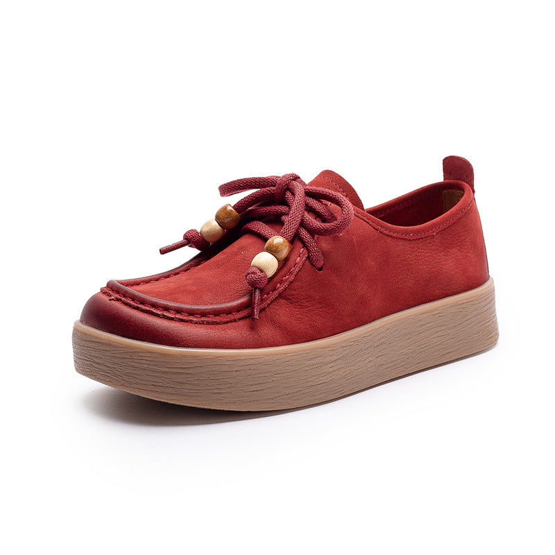 Women's Vintage Suede Flat Casual Shoes-RAIIFY