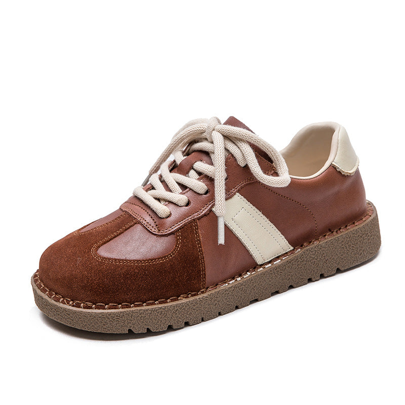 Women Casual Quilted Leather Flat Shoes-RAIIFY