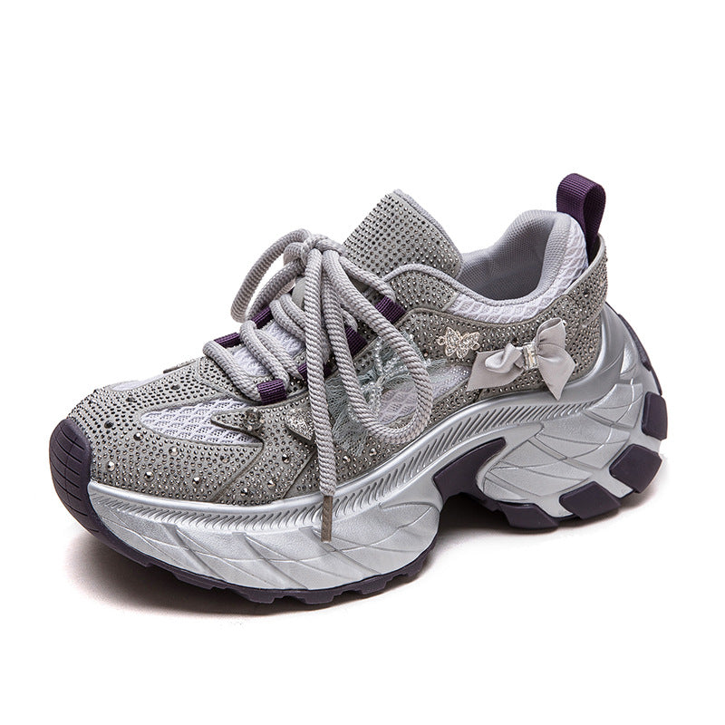 Women Stylish Breathable Mesh Chunky Platform Sneakers-RAIIFY