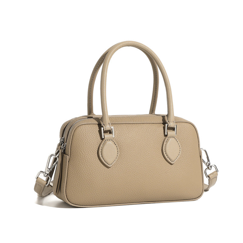 Women's Fashion Leather Mini Boston Bag-RAIIFY