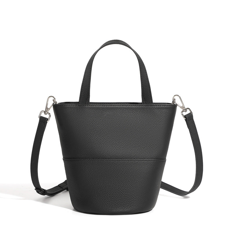 Women's Minimalist Fashion Leather Bucket Bag-RAIIFY