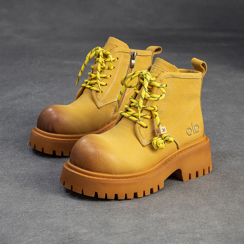 Women's Retro Quilted Leather Winter Furred Snow Boots-RAIIFY