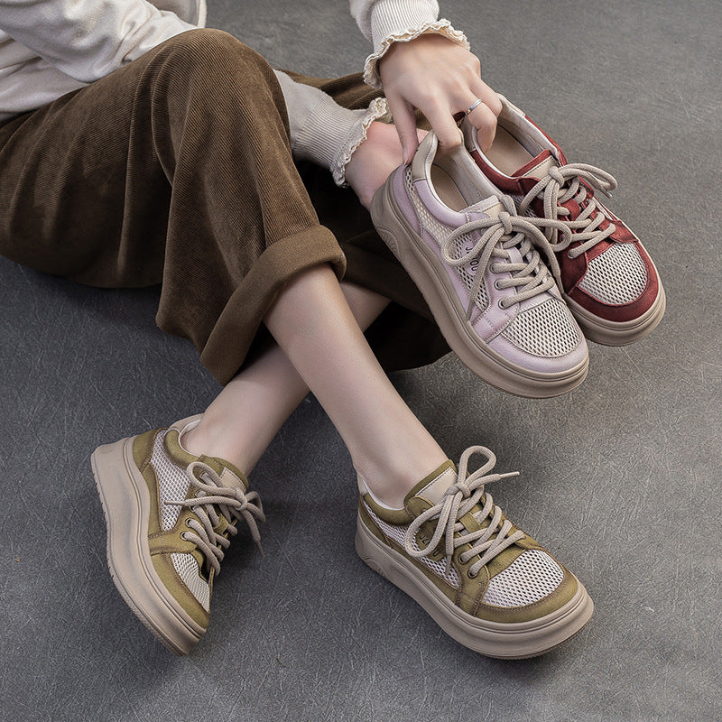 Women Fashion Breathable Mesh Flat Casual Shoes-RAIIFY