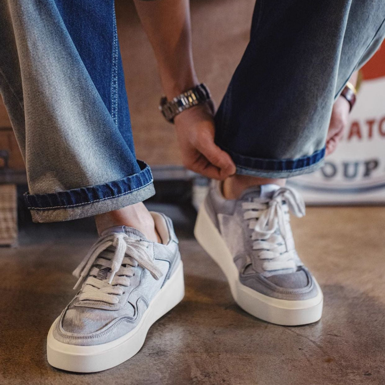 Men's Minimalism Plain Canvas Thick Soled Casual Shoes-RAIIFY
