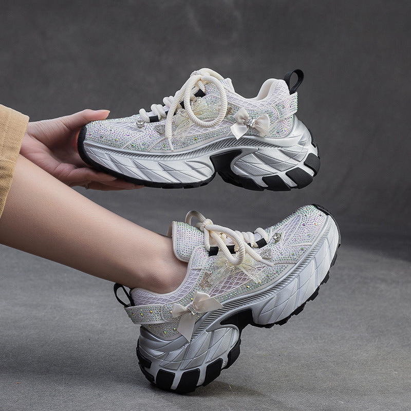 Women Stylish Breathable Mesh Chunky Platform Sneakers-RAIIFY