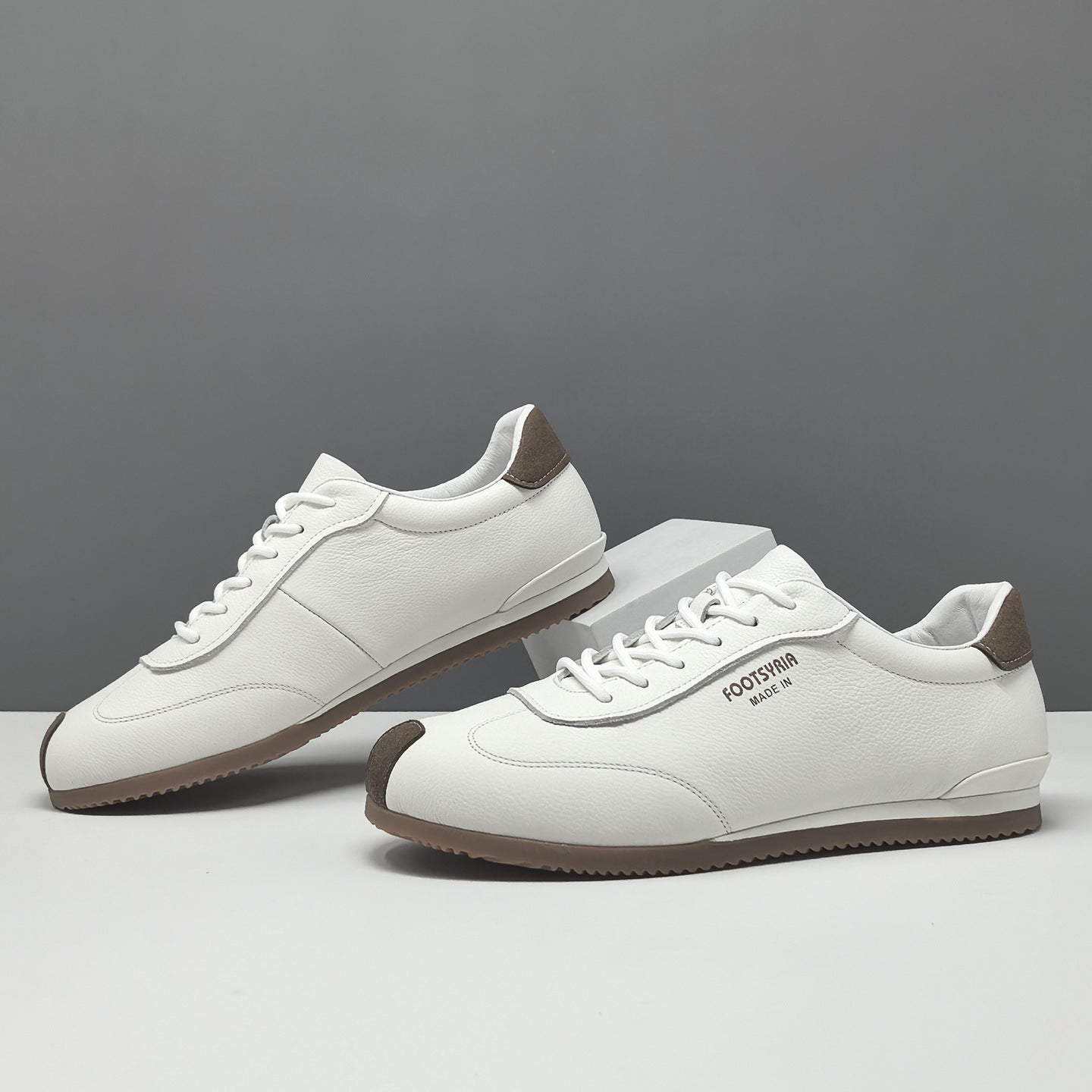 Men's Minimalist Fashion Leather Flat Casual Shoes-RAIIFY