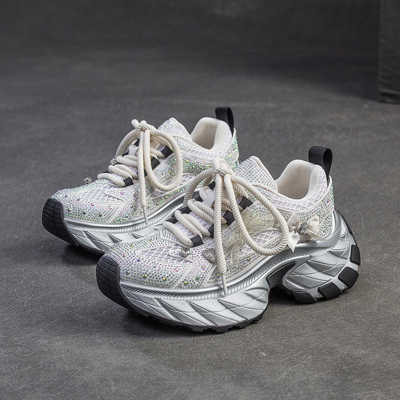 Women Stylish Breathable Mesh Chunky Platform Sneakers-RAIIFY