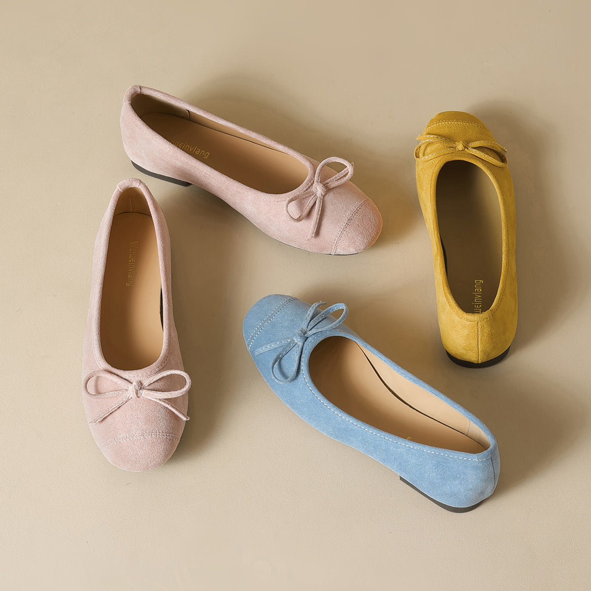 Women's Plain Bowknot Casual Comfort Flats-RAIIFY