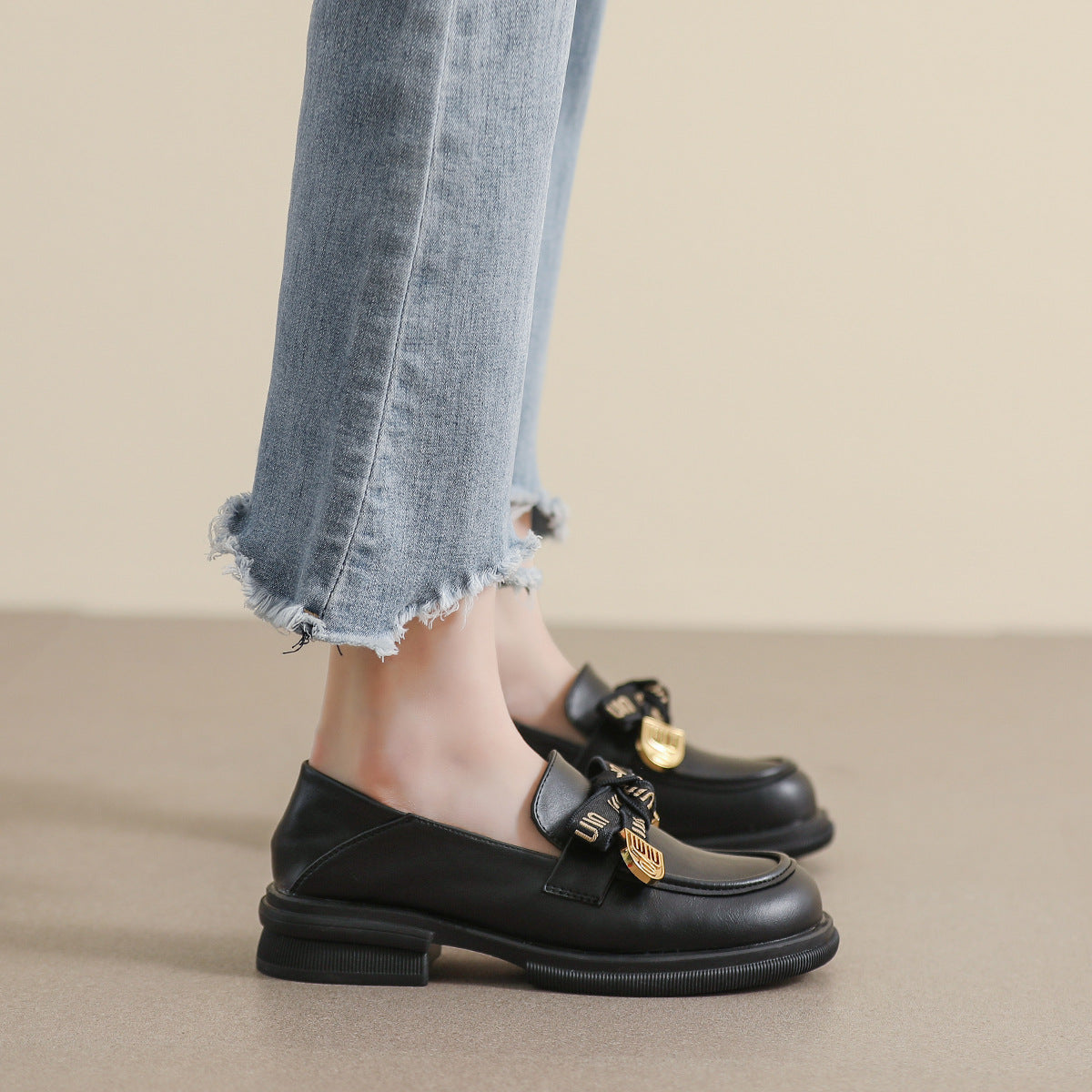 Women Retro Bowknot Soft Casual Loafers-RAIIFY