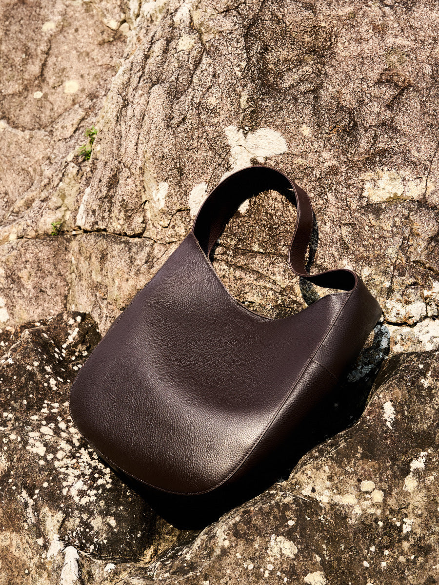 Women's Minimalism Plain Soft Leather Shoulder Tote Bag-RAIIFY