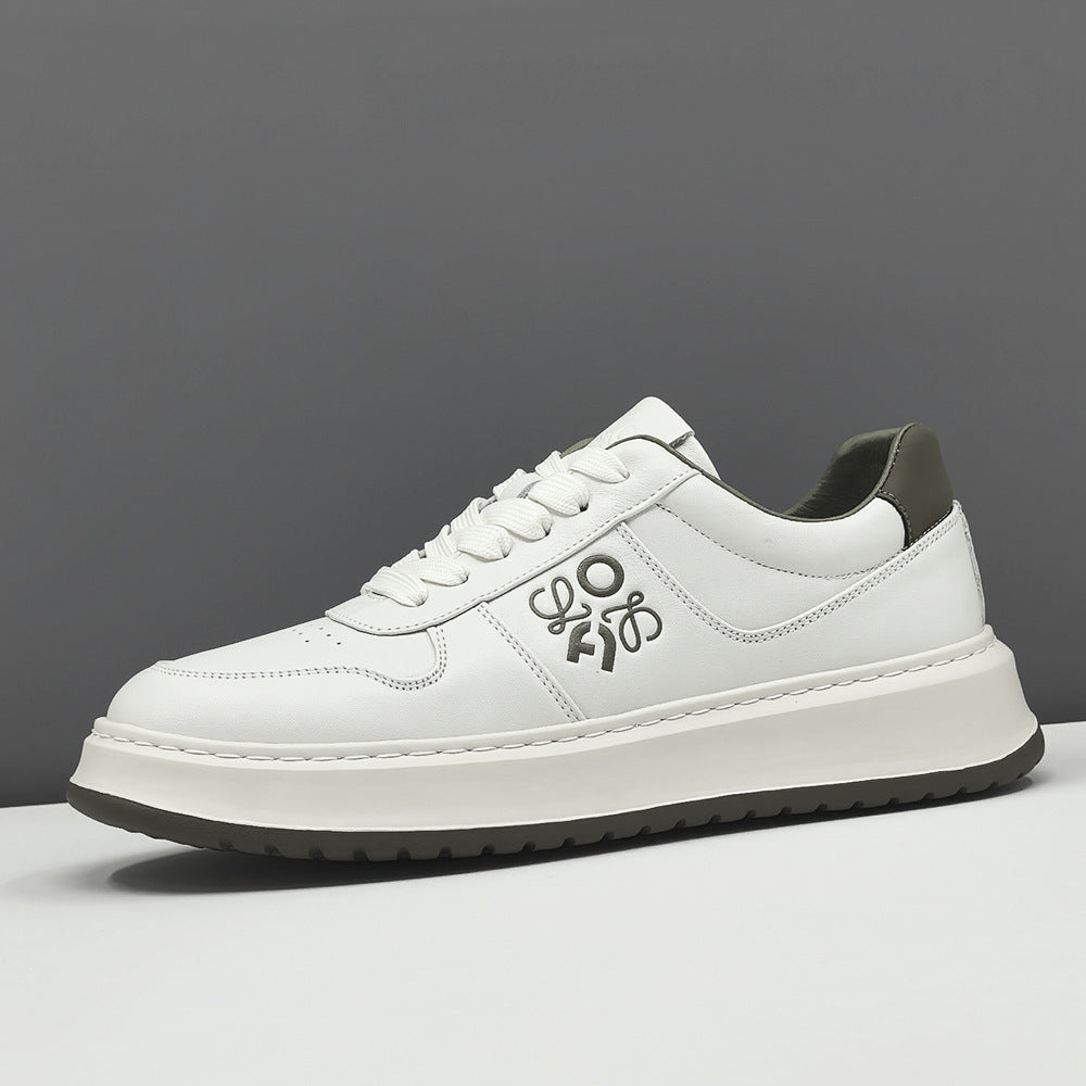 Men Fashion Quilted Leather Breathable Flat Sneakers-RAIIFY