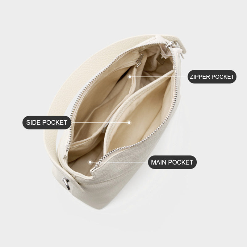 Women Stylish Plain Soft Leather Cross Body Purse-RAIIFY